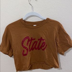 “State” cropped tee